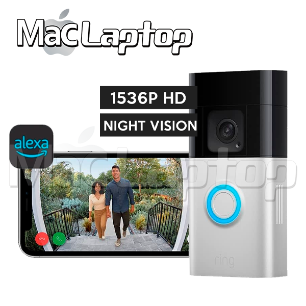 RING WIRED DOORBELL PLUS SATIN NICKEL
